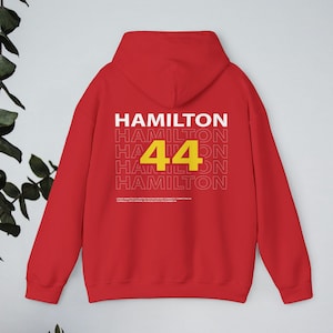 Lewis Hamilton fan hoodie | LH44 | Stylish F1 Apparel for Men & Women | Formula one Gifts for Racing Fans | Scuderia Ferrari F1 Team