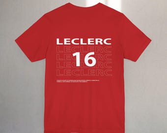 Charles Leclerc Ferrari T-Shirt | Scuderia Ferrari F1 Merchandise | Formula 1 Racing Tee for Fans | Grand Prix Motorsport Gift