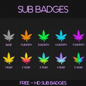 WEED LEAF [Follower Icon], Png-formaat, Asset voor Content Creator en Vtuber, Direct downloaden