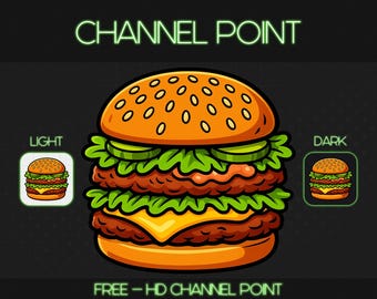 FAST FOOD BURGER [Reward Icon], Png Format, Resource for Content Creator and Vtuber, Instant Download