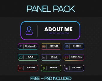 MINIMALIST COLOR GRADIENT [ Stream Panel ], Png Format, Asset for Content Creator and Vtuber, Instant Download
