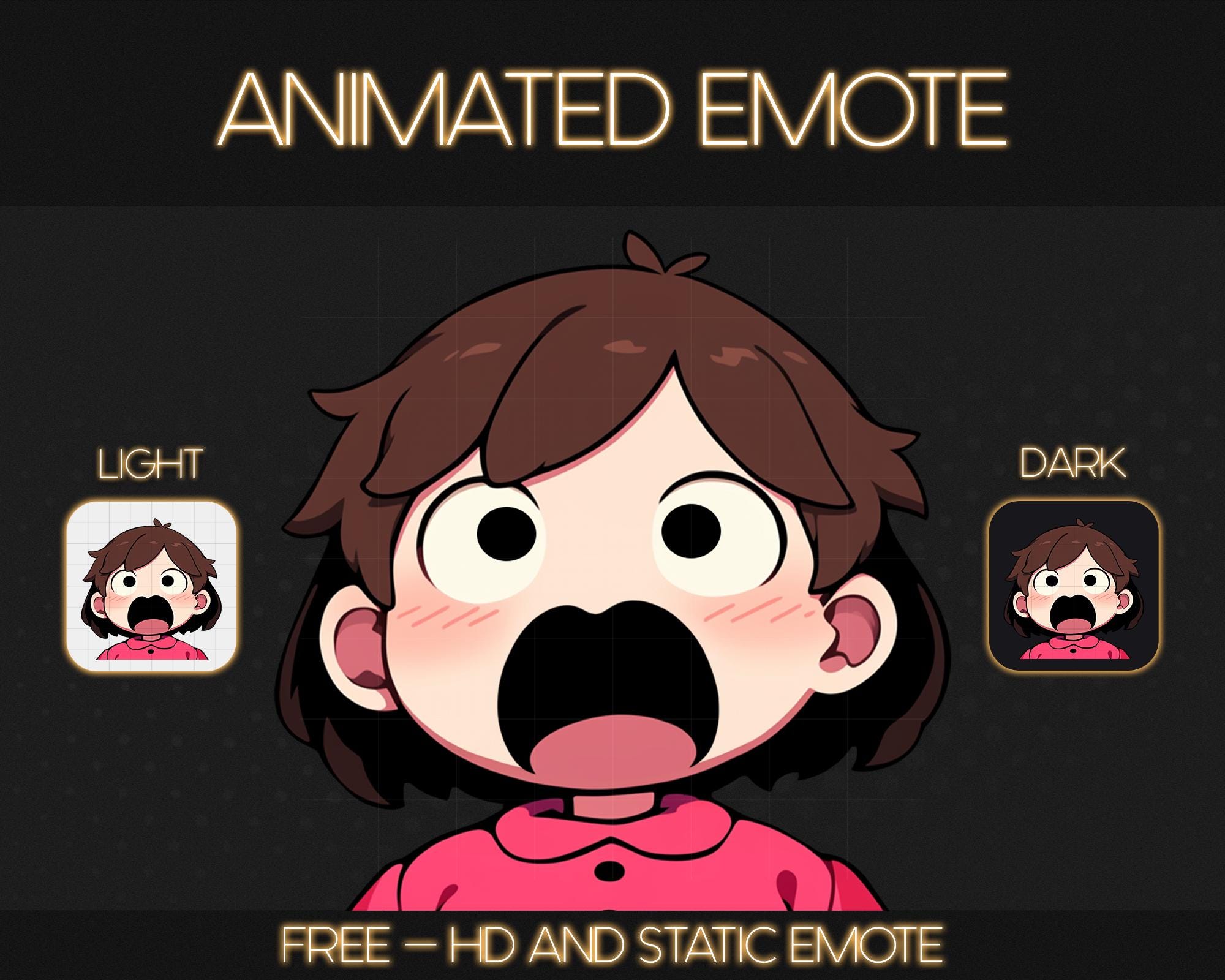 GIRL FREAK OUT [ Gif and Png Emoticon ], Asset for Content Creator and ...