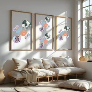 Modern Minimal Bitki Temalı Dijital Poster – Boho Tarz Duvar Sanatı, İndirebilir Dekor, Dijital Tablo Baskısı