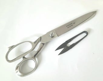 Scissors Heavy Duty Tailor Scissors Shears for Fabric Leather Raw Materials Dressingmaking Professional 12" Stainless Steel
