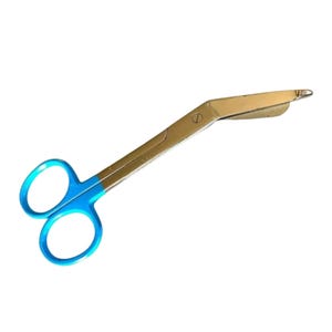 Medical Cutting Tool for Paramedic Interns, Veterinary Technicians, and Nursing Students - Stainless Steel Bandage Scissors 5.5&quot; Blue Handle