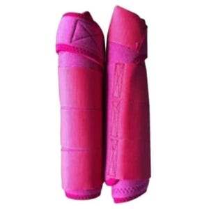 Horse Medicine Boots Horse Brushing Boots Horse Leg Wraps Protection Set of 2 (Red)