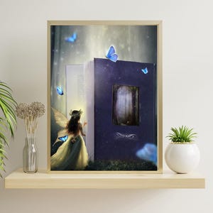 Fairy book edit art print digital print