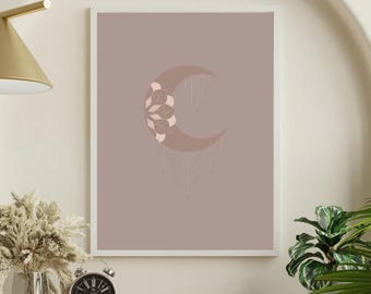 Halbmond Kunst Illustration digitaler Download