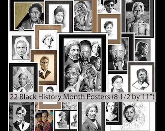 Black History Month Posters: Famous Civil Rights Leaders (Digital Download)