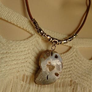 Ammonite and Leather Necklace image 3