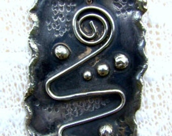 Silver Squiggle Pendant