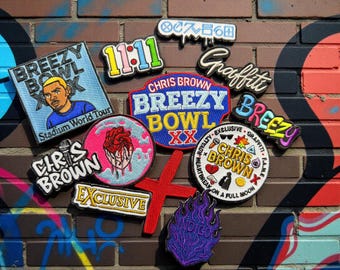 Chris Brown Inspired Embroidered Patch Pack: Breezy Fan Merch