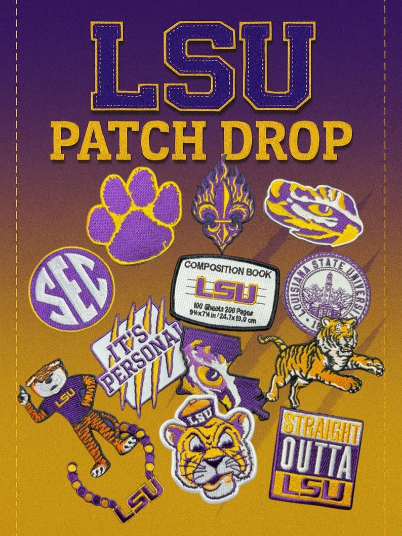 Lsu Patch LSU Tigers Patch Set - Etsy