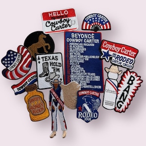 Pre-ordine del pacchetto di toppe Cowboy Carter Beyonce (Velcro)