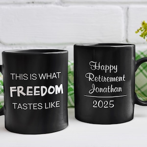 Personalized Retirement Coffee Mug, Custom Retirement Gift For Boss Co Worker, Officially Retired Cup, Happy Retirement Cup, Retired Gift