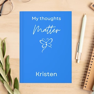 Mental Health Journal, Therapy Journal, Daily Check-In for Mental Wellness, Custom Notebook, Mindfulness, Self-care Diary, Personalized Gift
