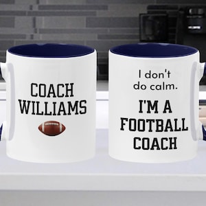 Football Coach Coffee Mug, Custom Football Coach Gift, Gift for Football Coach, Football Coach Gifts, Football Team Gift, End of Season Gift