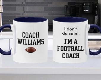 Football Coach Coffee Mug, Custom Football Coach Gift, Gift for Football Coach, Football Coach Gifts, Football Team Gift, End of Season Gift