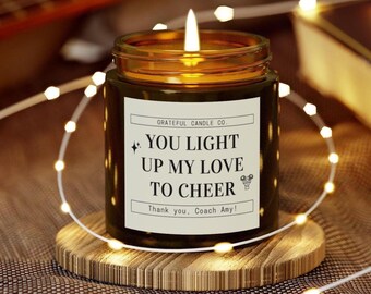 Cheer Coach Gift, Custom Cheer Candle, Thank You Cheer Coach, Cheer Coach Candle, Cheer Mom Gifts, Dance Coach Gift, Dance Candle Gift