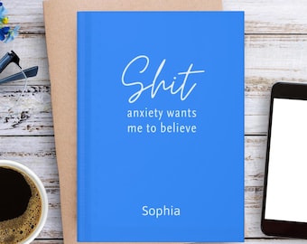 Anxiety Journal Personalized Therapy Notes Self-care Diary Mental Health Check In Mood Tracker Stress Relief Gift Funny Wellness Self Care