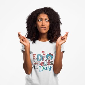 Dr. Seuss Day Unisex Softstyle T-Shirt, lustiges, lässiges T-Shirt, Kinderbuchtag-Bekleidung, Storytime-Shirt, Lesethema Geschenk