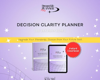 Planificateur de clarté pour la prise de décision • Outil de réflexion significatif • PDF imprimable