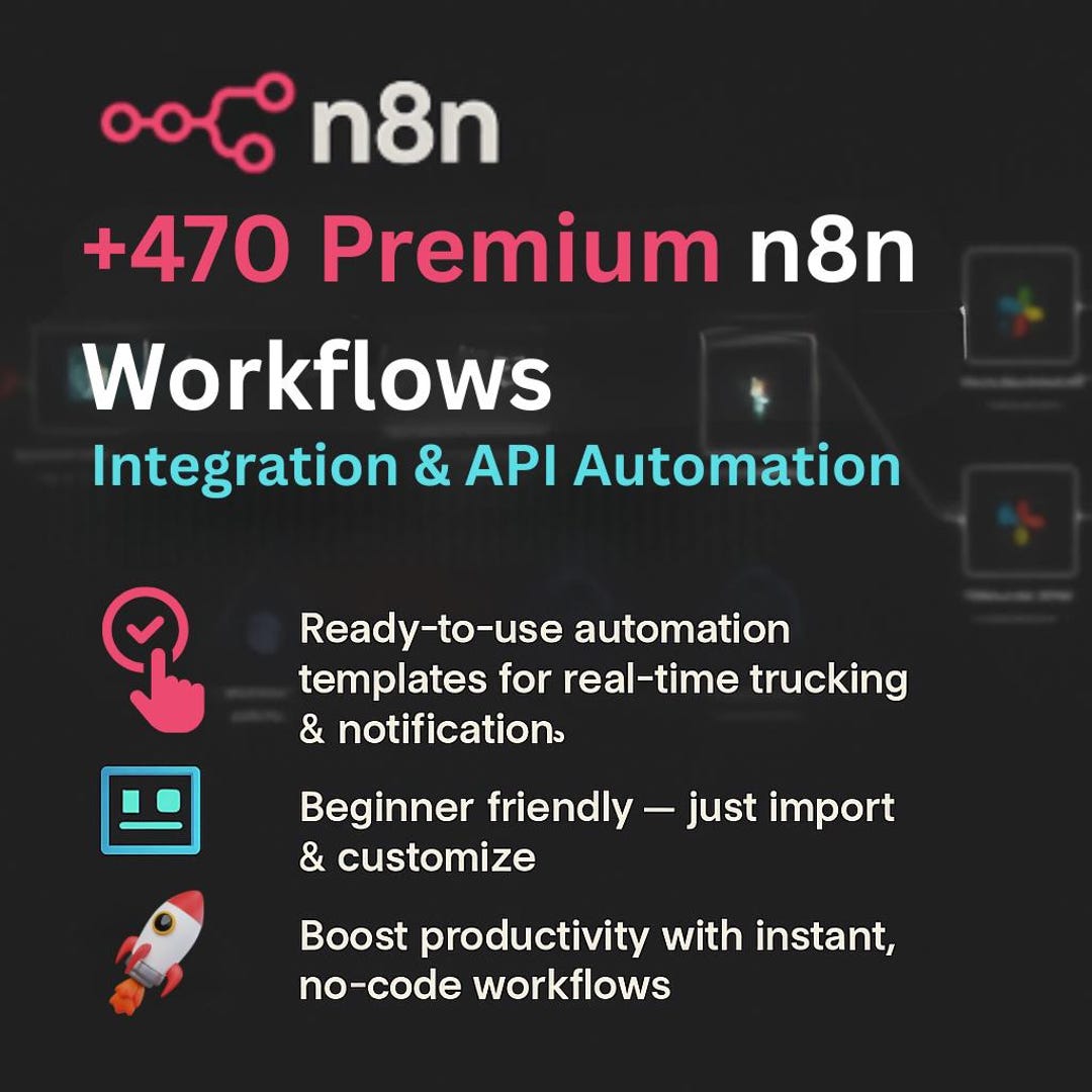 470+ Premium N8n Workflows for Integration and API Automation | Connect ...
