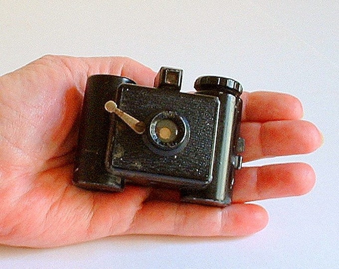 Mini Appareil Photo Sidax Bakélite – Vintage Made In France Avec Bracelet, Objet Déco Rétro