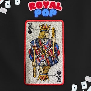 Felpa ricamata personalizzata, felpa con carte da gioco, regalo per lui, ricamo artistico, San Valentino, ricamo artistico Lux Design