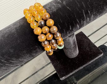 Abundance Bracelet | Green Aventurine, Citrine, Pyrite, & Tiger's Eye