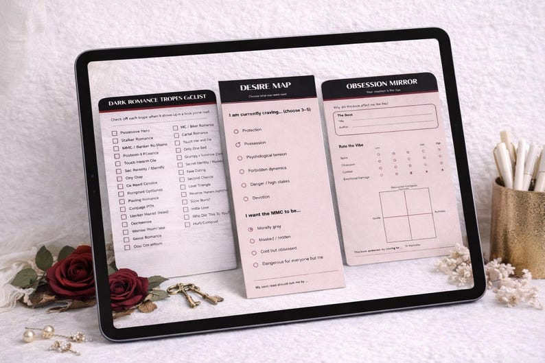 Dark Romance Desire Karte | Spicy Reader Tropen Tracker (PDF Digital Download) Bild 3