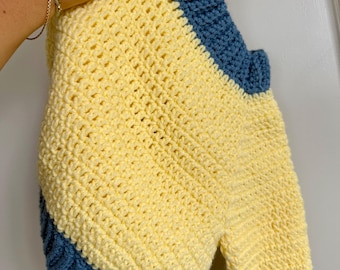 Suéter de bebé de crochet personalizado • Jersey neutro para niño (hecho a pedido)