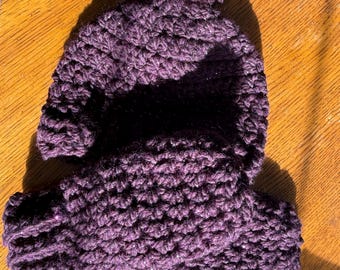 Conjunto de gorro y manoplas de crochet / Conjunto grueso de invierno / Mujeres, hombres, adolescentes, niños, bebés