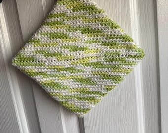 Juego de salvamanteles de algodón de ganchillo hechos a mano / Salvamanteles grueso de estilo rústico para cocina