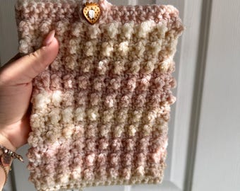 Funda de crochet para Kindle / Funda para lector electrónico con puntada coral, tamaño personalizado