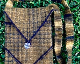 Shoulder Bag, Hand Woven Original, Mossy Olive Greens