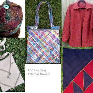 Triangle Weaving Patterns PDF Bundle: Hat, Purse, Jacket, Bag, Throw (Instant Download)