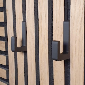 Acoustic Panel Hook - TLock - Akustikplatten-Einzelhaken - Garderobenhaken - eckig - vertikale Ausrichtung