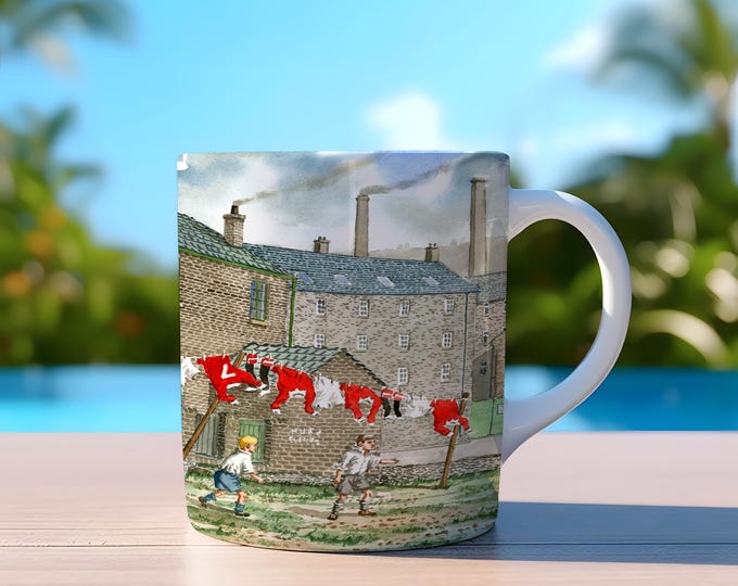 Manchester United Anniversary Gift For Him Unique Man Utd Birthday Gift For Dad Nostalgic Anniversary Old Trafford Mug For Grandad