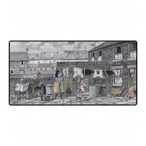 Luton Town Fussball-Thema Geschenk Luton Schreibtischmatte Geschenk für Papa Nostalgische Kenilerweise Road Geschenk für Luton Fan Einzigartiges Luton Weihnachtsgeschenk für Ehemann
