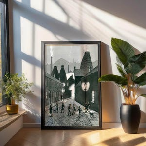 Sid Kirkham Painting Birthday Gift For Him Playing Out Late Art Gift Potteries Landscape Wall Art Staffordshire Pottery Anniversary Gift