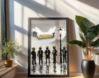 Cadeau d'anniversaire d'art mural Wolverhampton Wanderers FC pour lui Cadeau d'anniversaire de loups FC pour mari Cadeau nostalgique des loups Molineux pour père