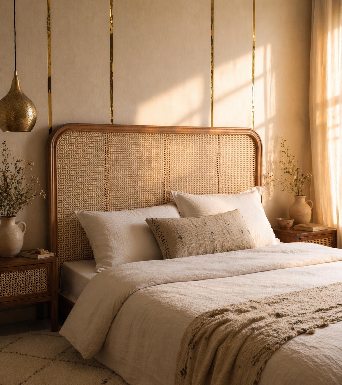 Rattan headboard - Etsy 日本