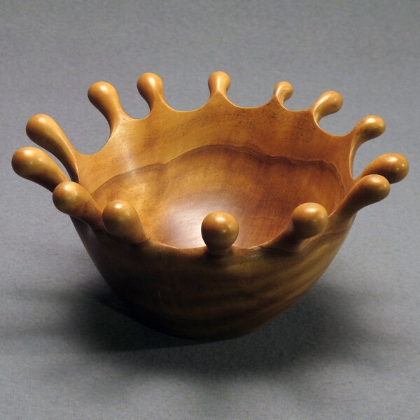 Hand Carved Boxwood Splash Bowl