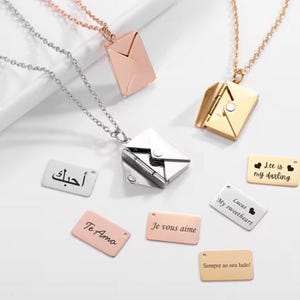 Collar con medallón personalizado para el Día de la Madre: colgante con carta de amor personalizada/regalo para mamá, novia, esposa o mejor amiga