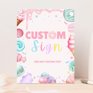 Sweet One First Birthday Sign,Sweets Birthday Party Decor,First Birthday Sign Pastel Birthday Decor, Dessert Table Sign Party Birthday, SWO1