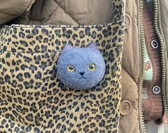 Custom 3D Felted Pet Pin: Personalized Pet Portrait Button