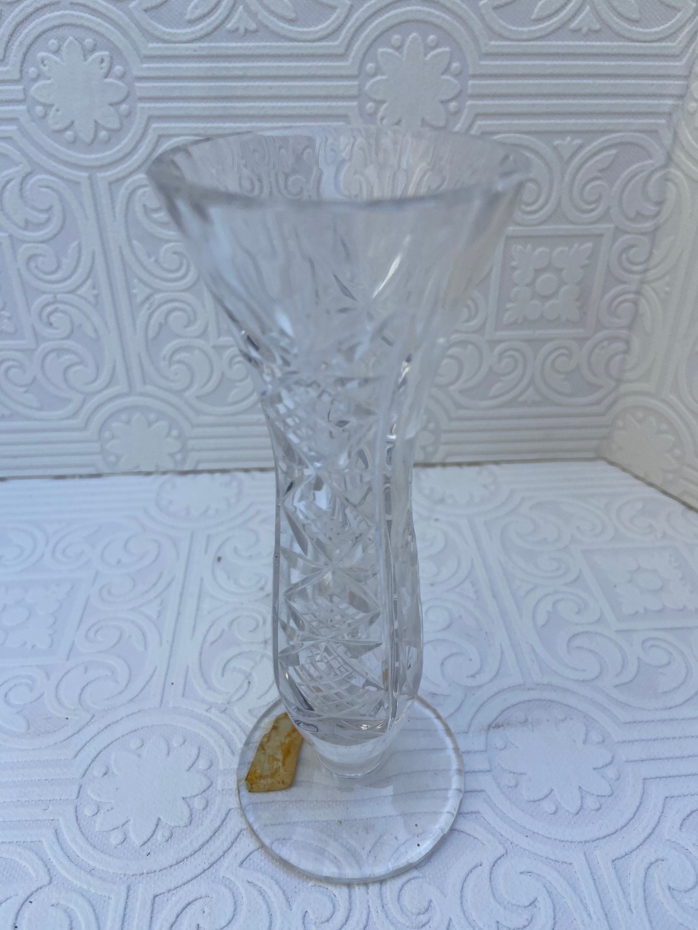 Violetta Hand Cut 24k Lead Crystal Vase Made in Poland Etsy