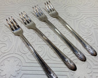 4 Crown Silverplate Radiance Cocktail Fork