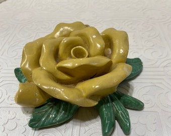 Plaster Yellow Rose Vintage